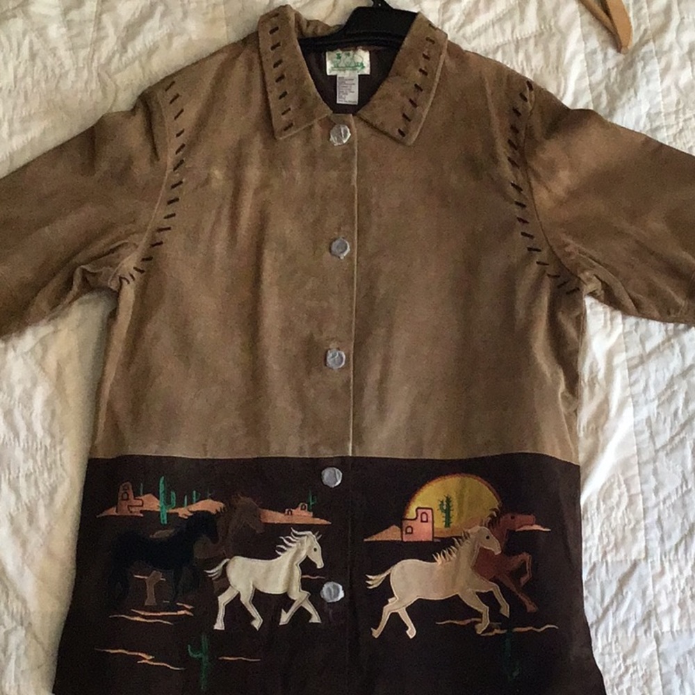 Vintage suede Quacker Factory blazer